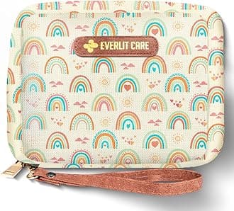 Care Rescue Pack | Family-Friendly First Aid Kit for Kids with 200 Pcs Medical Supplies | Travel-Friendly Compact Storage Bag for Home, Car, Travel, Camping, Adventure (Rainbow)