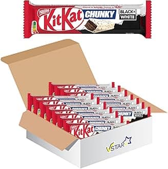 VSTARAll Chocolate Bars Collection (Kiit Kat Chunky Black & White 42g, Full Box)