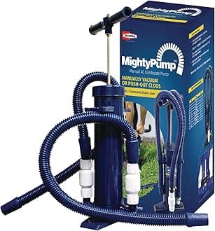 RectorSeal Mighty Pump 97795 Hand Operated A/C Condensate Pump, Easy Application, Lightweight & Heavy Duty PVC, Clears Slime, Mold, and Dirt, Easy Application, HVAC