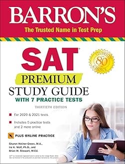 Barrons Educational Series SAT Premium Study Guide with 7 Practice Tests