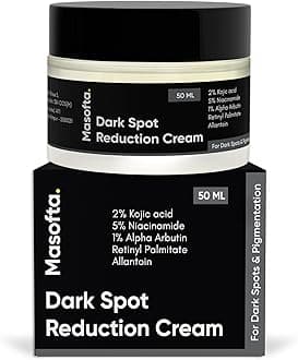 Masofta Dark Spot Reduction Cream for Pigmentation, Melasma, Acne Marks, Underarms, Neck with Kojic Acid & Alpha Arbutin - For Men & Women - 50g