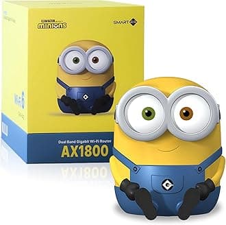 DavolinkMinions Bob WiFi 6 Router for Home - Turbocharge Your Internet with Minions Magic Secure Travel WiFi Router - Gaming Router