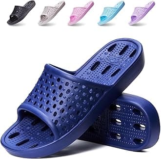 Xomiboe Shower Slippers Quick Dry Non-Slip Comfortable Shower Slippers for Men Women