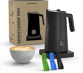Subminimal NanoFoamer Pro Gen-2 Revolutionary Hands Free Milk Machine Micro Foam for Coffee Grade Foaming Coffee Coffee Bar Accessories for Milk and Vegetable Milk, Perfect Gift for the