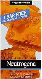 Neutrogena Transparent Facial Bar Bonus Pack, Original Formula - 3 ea