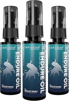 AADAR EN-DURE Oil | Modern Ayurveda with 10 herbs | Improves Energy, Immunity, Specially formulated for Men | Made with Ayurvedic Vedic Pak Vidhi, Shilajit & Musli (30 ml) (Pack of 3)