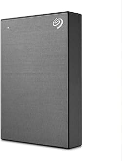 Seagate One Touch 4TB External HDD with Password Protection Space Gray, for Windows and Mac, with 3 yr Data Recovery Services, (STKZ4000404)