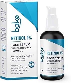1% Retinol Face Serum with Multi Peptides for Anti Aging,Reduces Fine Lines & Wrinkles | Advanced Strength Serum | 30ml (30.00 ml, 1% Retinol)