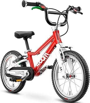 woom 2 Children’s Bicycle for Kids 3-4.5 Years Old, 14-Inch Wheels, Lightweight Bike with Handbrake & Chain Guard, Boys & Girls - Red