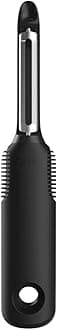 OXO Good Grips Swivel Peeler – Twin Stainless Steel Blades for Apples, Potatoes & More – Built-in Potato Eyer – Non-Slip Handle – Dishwasher Safe Peeler for Tough-Skinned Fruit & Vegetables