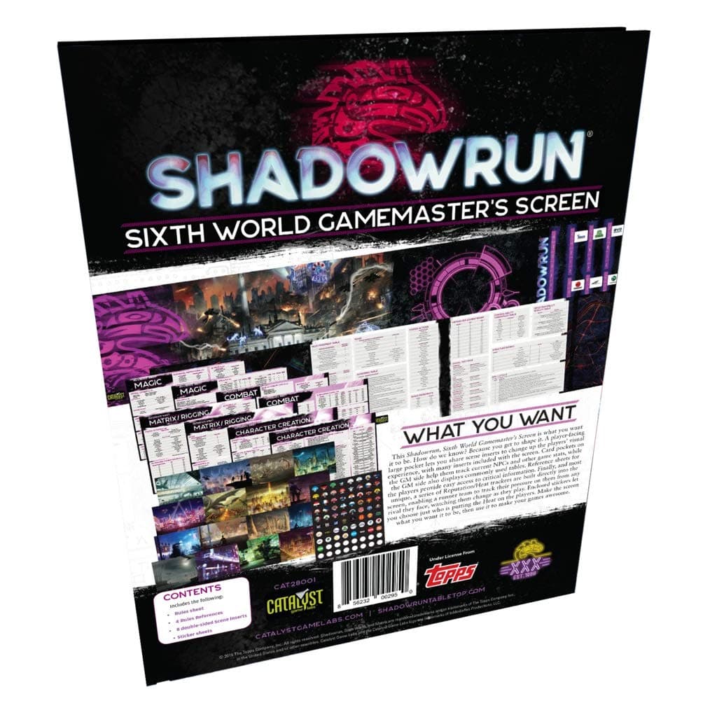 Catalyst Game Labs Shadowrun RPG: 6th Edition Gamemaster Screen