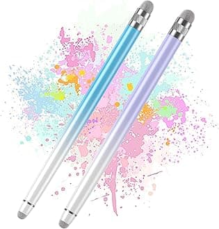 Bopomofo 2PCS Stylus Pens for Touch Screens,Stylus Pen for iPhone/iPad/Tablet Android/Microsoft Surface,Compatible with Touch Screens(Purple/Blue)