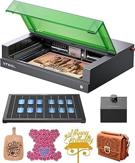 xTool S1 10W Laser Engraver and Cutter Machine, with Air Assist & Honeycomb, 23.93" x 15.16" Bed Size, Beginner-friendly, Class 1 Safety Laser Engraving Machine for Wood, Metal, Glass - Basic Bundle