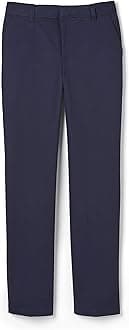 French Toast Boys' Adjustable Waist Relaxed Fit Twill Pant (Standard, Slim & Husky)