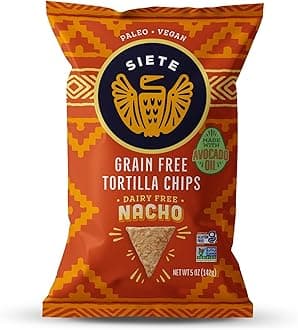 Tortilla Chips | Grain Free | Gluten Free Chips | Paleo & Vegan Snacks | Non GMO | Nacho, 5 Oz (Pack of 6)