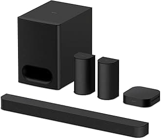 BRAVIA Theater System 6, 5.1ch Home Theater System Sound bar with subwoofer and Rear Speakers, Surround Sound by Dolby Atmos/DTS:X Compatible HT-S60