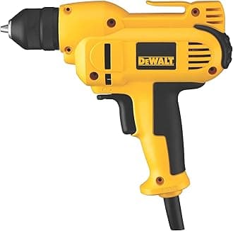 DEWALT Drill, 8.0-Amp, 3/8-Inch, Variable Speed Trigger, Mid-Handle Grip for Comfort, Corded (DWD115K )