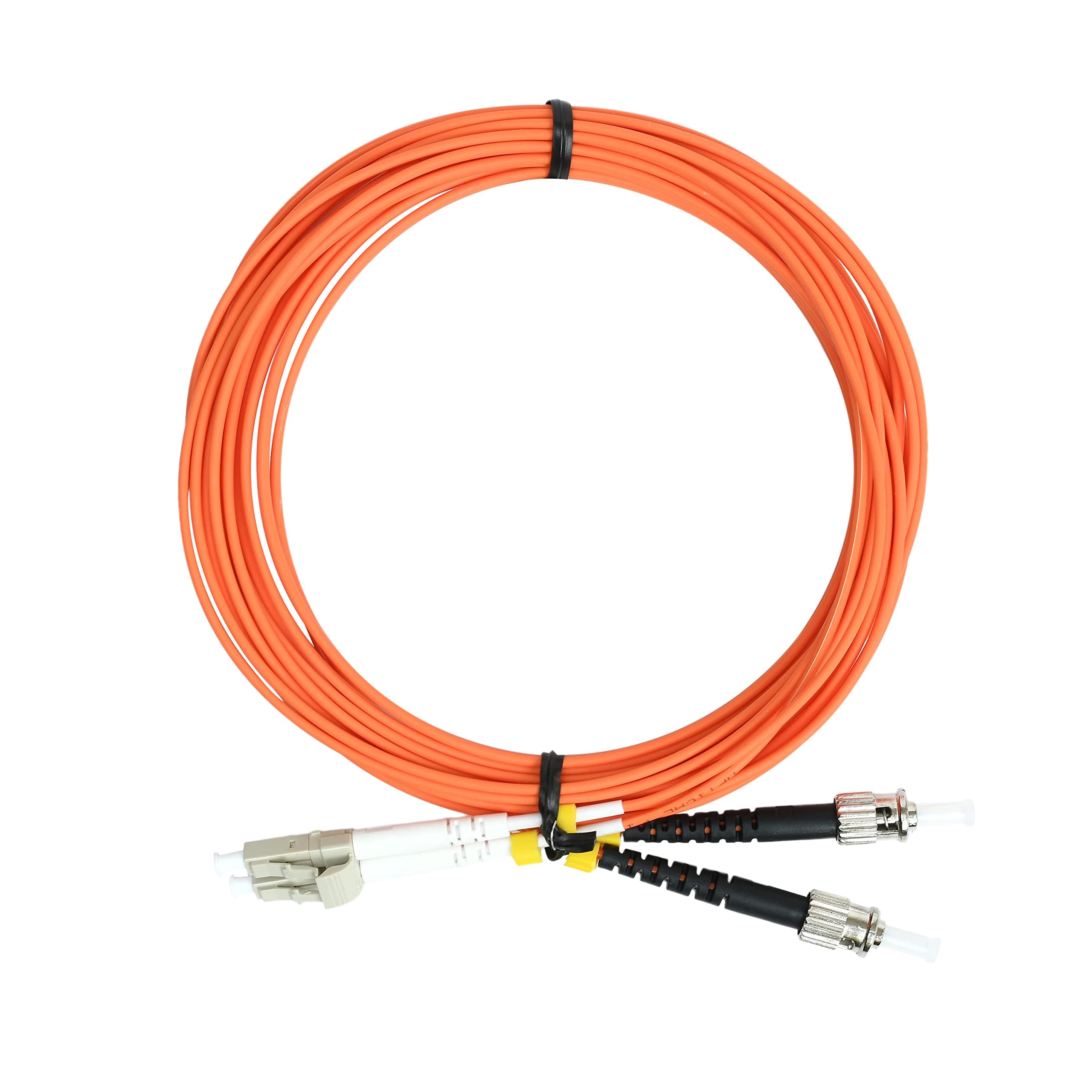 5M LC to ST Fiber Optic Patch Cable Multimode OM1 Duplex 62.5/125µm Optical Patch Cord 1G/10G Fiber Optic Cable LC-ST 5 Meter (16.4ft)