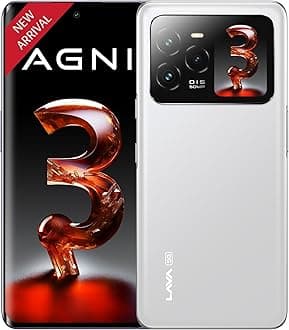 Lava Agni 3 5G (Pristine Glass, 8GB+128GB) | India's 1st Dual AMOLED | 1.5K Curved Display | Dimensity 7300X | 50MP Triple AI Telephoto Camera | 66W Fast Charge | with Charging Adapter