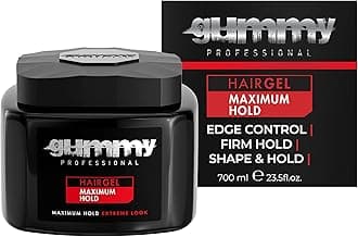 Gummy Professional Hair Gel for Men and Women – Strong Hold Styling Gel for Slick Back Looks, Curls, Braids, Twists, and Edge Control – Clear Gel for Shine, Neat Styles, and Conditioning – 700ml