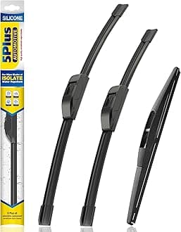 5 PLUS® Silicone Windshield Wipers Replacement for Mitsubishi Outlander Sport 2011-2023, RVR 2011-2017, ASX 2013-2015 Wiper Blades(Set of 3), Windshield Wiper Blades For My Car-24"/21"/10"