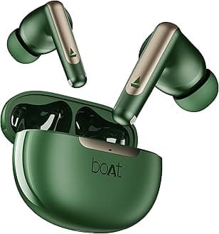 boAt Airdopes 141 Elite ANC (2025), ANC(~35dB), 4Mics ENx Tech, 42H Battery, Fast Charge,Stream Ad Free Music via App Support, IPX5, Bluetooth Earbuds, TWS Ear Buds Wireless Earphones with mic (Green)