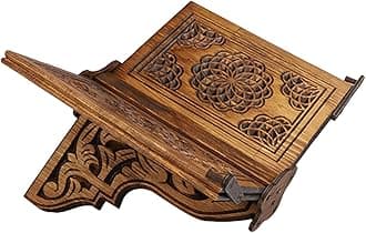 Prayer Book Holder Stand Ramadan Gift Rihal Rehal Wooden Carved Gift (V Rihal)