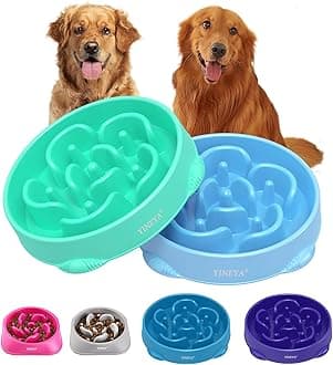 4 Cups Slow Feeder Dog Bowls Large Breed, Anti-Choking Pet Supplies, Maze Dog Food Bowl, Puzzle Feeder That Slow Down Eating 2PCS