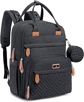 Baby Changing Bag Backpack, Nappy Changing Back Pack Diaper Bags with Changing Mat & Pacifier Holder for Mom & Dad