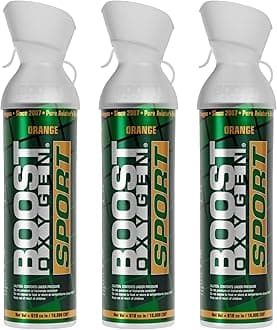 Sport- 10 Liter 3 Pack - Performance Orange Aroma. The Original Portable Oxygen Can for All-Natural Respiratory Support - Seen on Shark Tank!