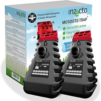 Mosquito Control Trap — Device to Effectively Kill Mosquitoes & Their Larvae — Outdoor Mosquito Eradicator That is Effective Long-Term — Activates with Tap Water — 2 Traps