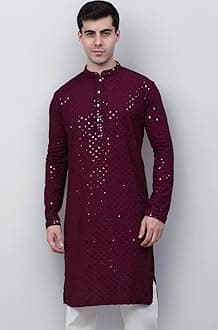 Jompers Men's Chikankari Embroidered and Sequence Kurtas