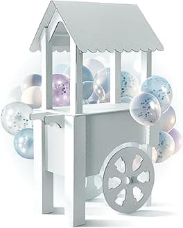 Cardboard Candy Cart for Parties - Dessert Display on Wheels - Party Decoration for Birthdays, Weddings, Baby Showers, and Bridal Parties