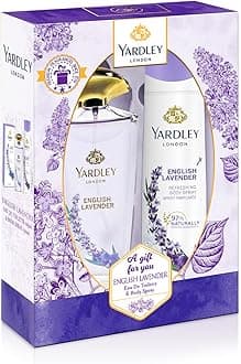 Yardley English Lavender Perfumed Gift Set - Eau De Toilette 125ml + Body Spray 150ml | Floral Aromatic Freshness, Relaxing & Calming Scent | For Women