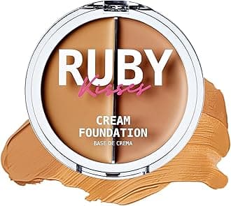 Ruby Kisses 3D Face Creator Cream Foundation & Concealer, 12 Hours Long Lasting, Medium to Full Coverage, Non-Greasy, Ideal for Makeup & Contour Palette (Level 5)