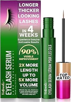 VieBeautiPremium Eyelash Growth Serum: Lash Enhancing Serum with Advanced Formula to Boost Longer Fuller and Thicker Looking Lashes - Vegan & Cruelty-Free for Sensitive Eyes 3mL 3-Month Supply