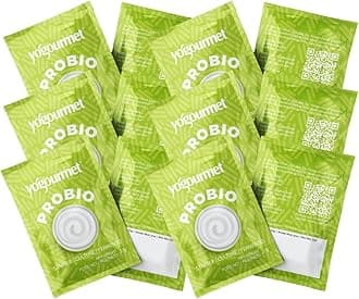 Yogourmet Yogurt Starter With Probiotics (12 Pack Bulk Version) - Make Yogurt at Home - Starter Culture - All Natural, Gluten Free, Kosher, Halal - 3 g Sachets
