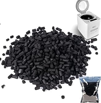 Premium Activated Carbon, Filter Media for Aquariums, Fish Tank, Pond, Swimming Pool, Bulk Charcoal Pellets Replacement for Electric Composter