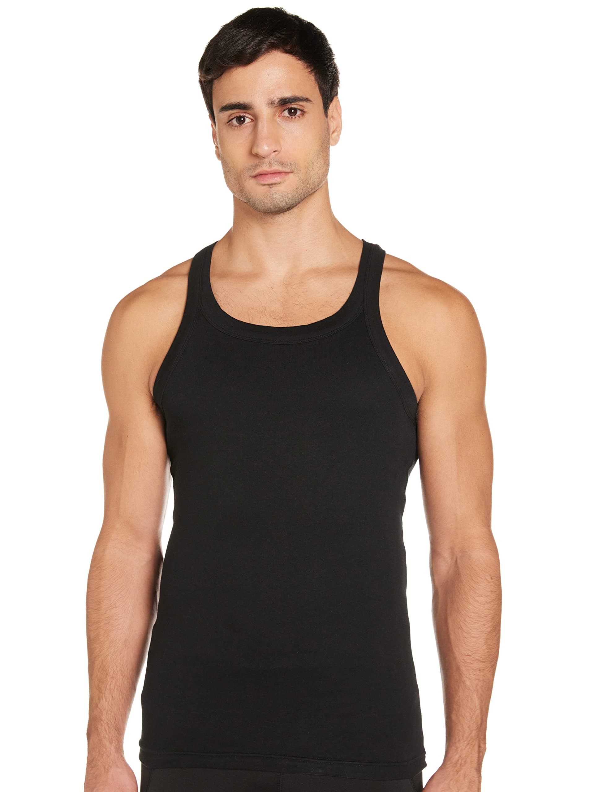 Men's Square Neck Vest in Solid Colors