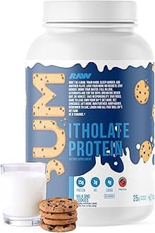RAW Whey Isolate Protein Powder, Milk & Cookie (CBUM Itholate) - 100% Grass-Fed Sports Nutrition Powder for Muscle Growth & Recovery - Low-Fat, Low Carb, Naturally Flavored - 25 Servings
