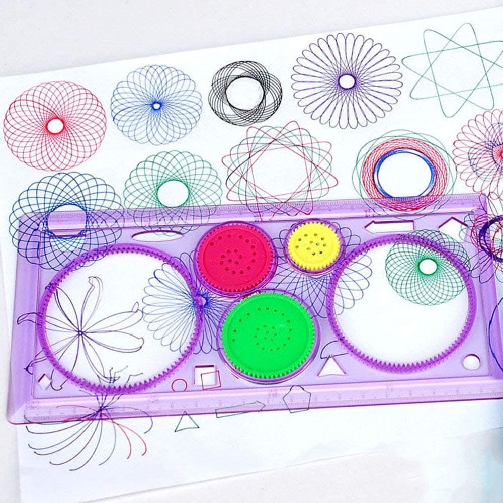 Generic Spirograph Geometric Ruler Drafting Tools Stationery For Students Drawing Set Learning Art Sets Creative Gift For Children