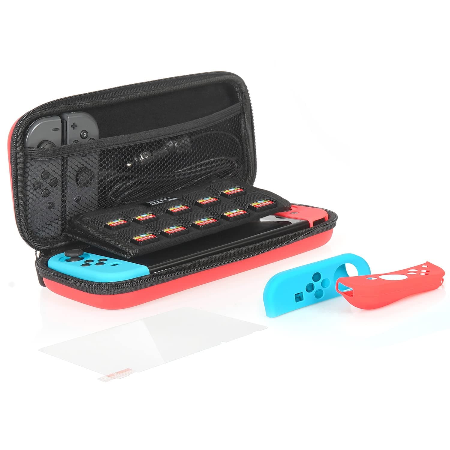 Amazon Basics Nintendo Switch Carrying Case and Screen Protector Protection Kit