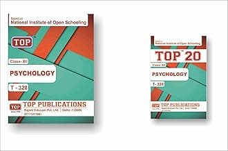 TOP NIOS Class 12 Psychology 328 Guide + TOP 20 Most Important Question Answers (Mini Book) - Set of 2 Books