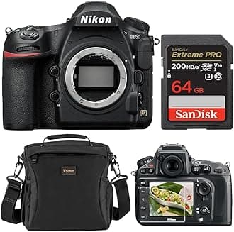 D850 DSLR Camera, with 64GB Memory Card, Slinger Shoulder Bag, Screen Protector Nikon 1 Year Warranty