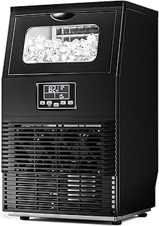 Antarctic Star Commercial Ice Maker Machine 66Lbs/24H, Self-Cleaning, Ice Scoop, Freestanding Ice Cube Machine for Home, Bar, Restaurant, Coffee Shop