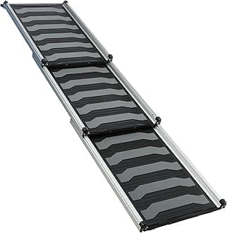 TRIXIE Heavy Duty 69" Telescoping Pet Ramp, Lightweight Aluminum, Portable Dog Ramp, Car Ramp, Extra Long