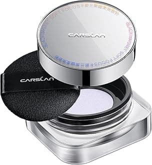 CARSLAN 1.0 Soft Focus Loose Setting Powder, Lightweight, Matte, Oil Control, Shine Free, Talc-Free Face Powder Makeup, 24H Longwear Finishing Powder, 03 Blue Purple For Sensitive