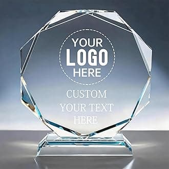 Personalized Crystal Trophy Award - Plaques Personalized Engraved Names for Employee Recognition - Coworker Employee Appreciation Gift - Anniversary Farewell Retirement Gift