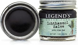 Farm Herbal Salve - Healing Ointment with 20% Ichthammol Drawing Salve - Natural Balm for Stings, & Splinters - 1 oz - Handmade in USA (Ichthammol Pine Tar)