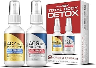 Results RNA – Total Body Detox Extra Strength System – ACS 200 Silver & ACZ Nano Zeolite are Clinically Proven to Detoxify & Boost Immunity. Recommended by Doctors Worldwide (2 oz)